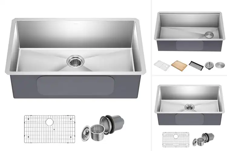 Detailed view of Best 16 Gauge Stainless Steel Sinks