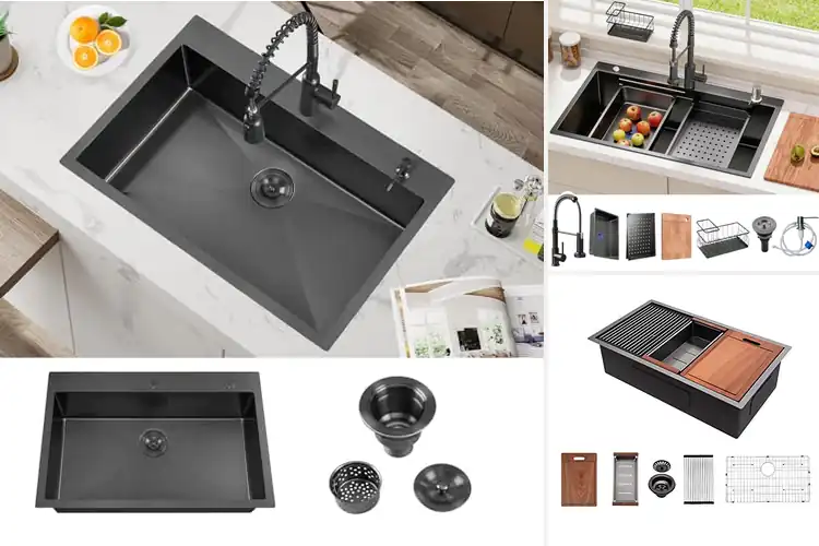 Detailed view of Best Black Stainless Steel Sinks