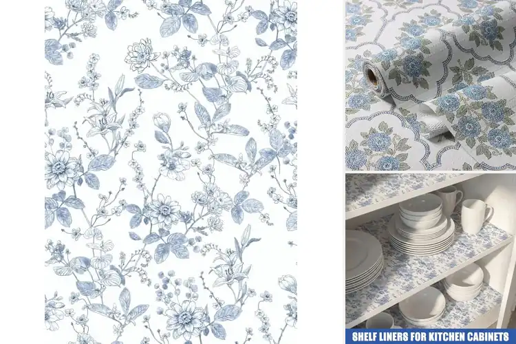 Detailed view of Best Blue Floral Liners