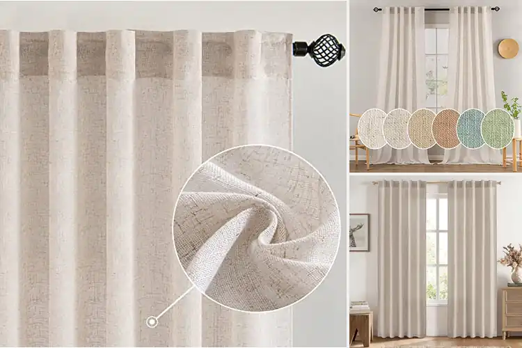 Detailed view of Best Linen Textured Drapes