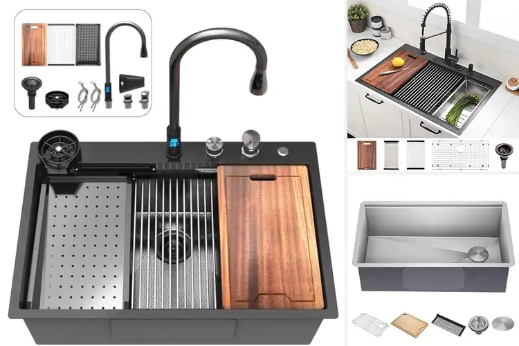 Detailed view of Best Workstation Kitchen Sinks